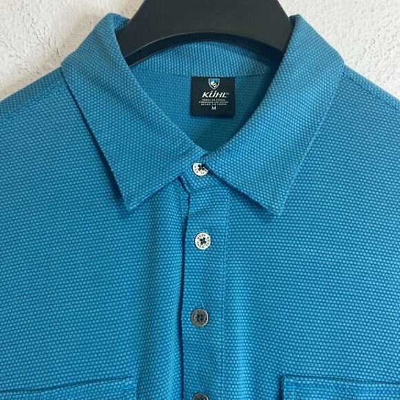 Kuhl Men Blue Collared Short Sleeve Shirt Size M - Picture 3 of 8